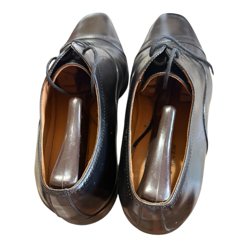Flag Ltd black leather cap-toe Oxford dress shoes.
 Men's Dress Shoes - Picture 5 of 10